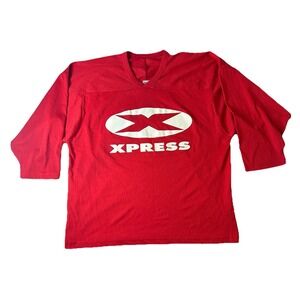 CCM Xpress Shirt Mens Large Red Air-Knit Hockey Jersey Polyester Goalie #1 CCM